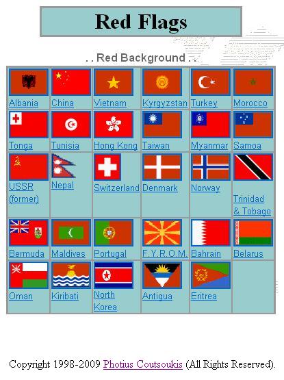 hule Due Lee Red Flag Identifier Printable page